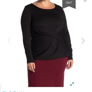 NWT Eloquii Drape detail scoop neck long slv (24)